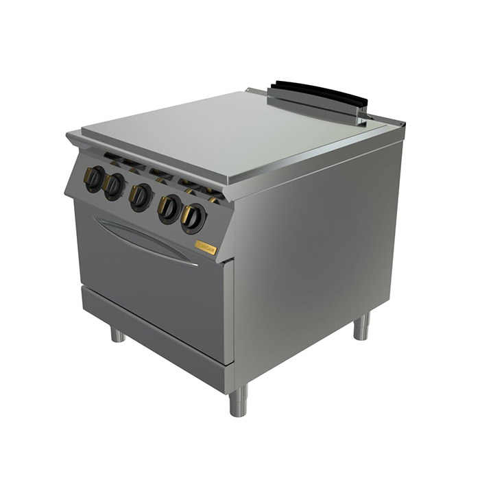 Плита электрическая со сплошной нагревательной поверхностью, с электрической духовкой GN 2/1