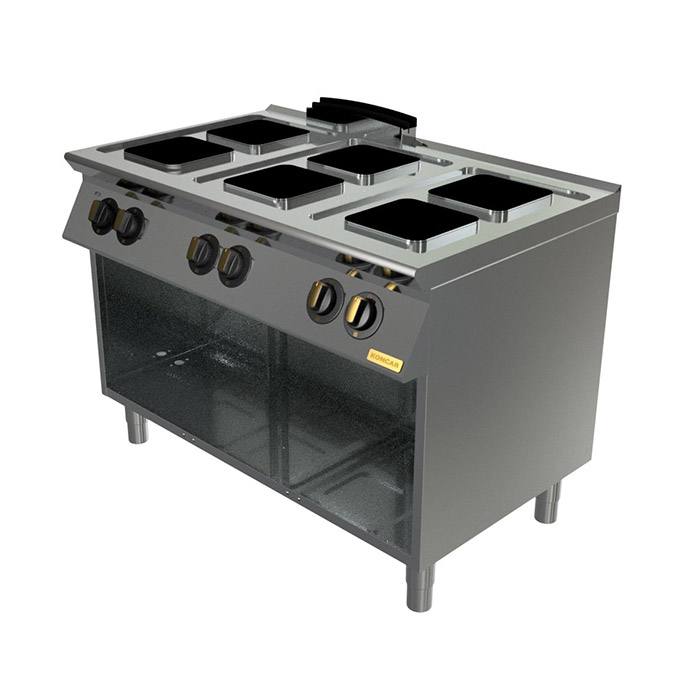 Плита электрическая Montona, 6 конфорок, открытая подставка