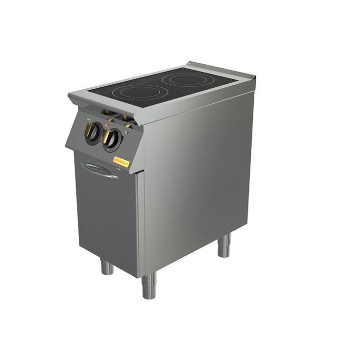 Плита электрическая Montona, стеклокерамическая, 2 конфорки, закрытая подставка