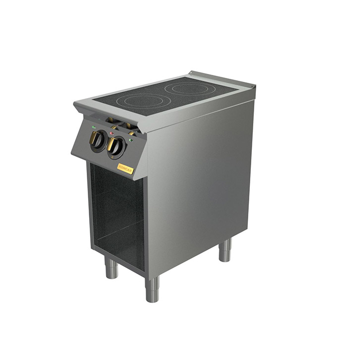 Плита электрическая Montona, стеклокерамическая, 2 конфорки, открытая подставка