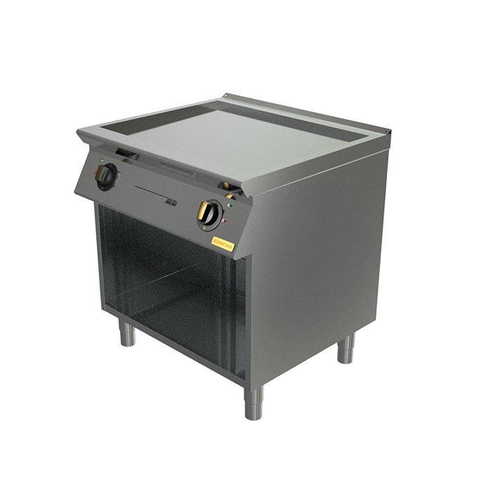 Поверхность жарочная Montona Optima, хромированная, 2 зоны, открытая подставка