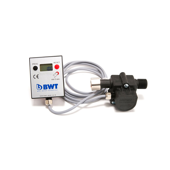 Счетчик расхода воды с LCD дисплеем, FM 3/8"х M 3/8" BWT Aquameter
