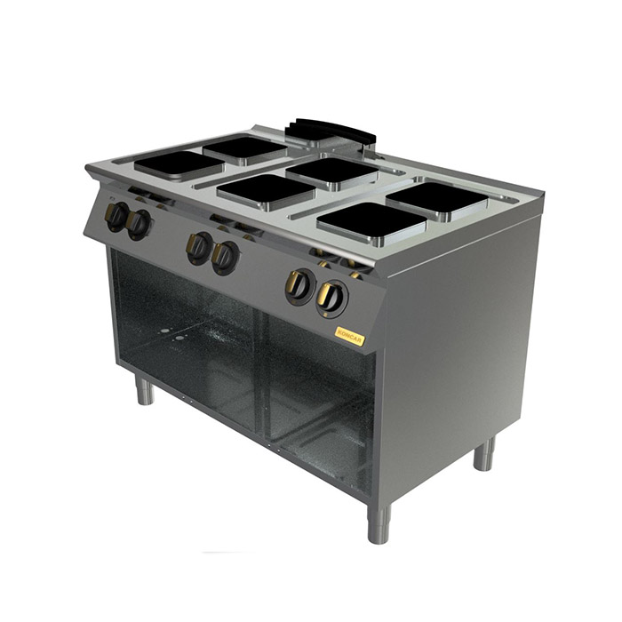 Плита электрическая Montona, 6 конфорок, открытая подставка