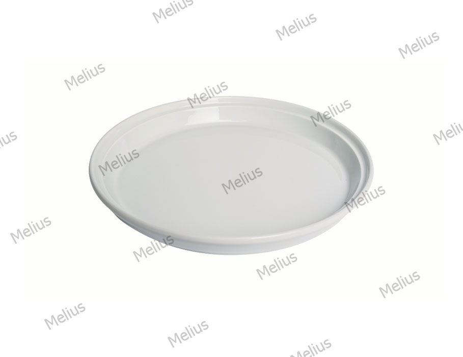 Фарфоровая тарелка для основного блюда, сплошная, белая