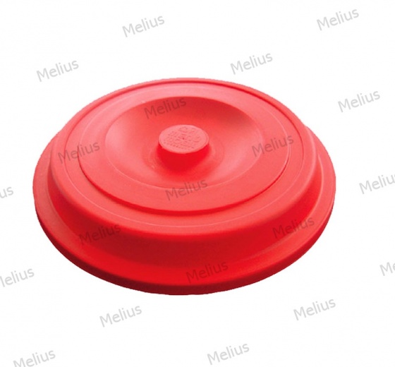 Пластиковая крышка для тарелки для второго блюда с ручкой "грибок", цвет красный
